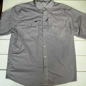 PONCHO Mens Maroon Micro-Check Pearl Snap Short Sleeve Shirt Maroon Microcheck